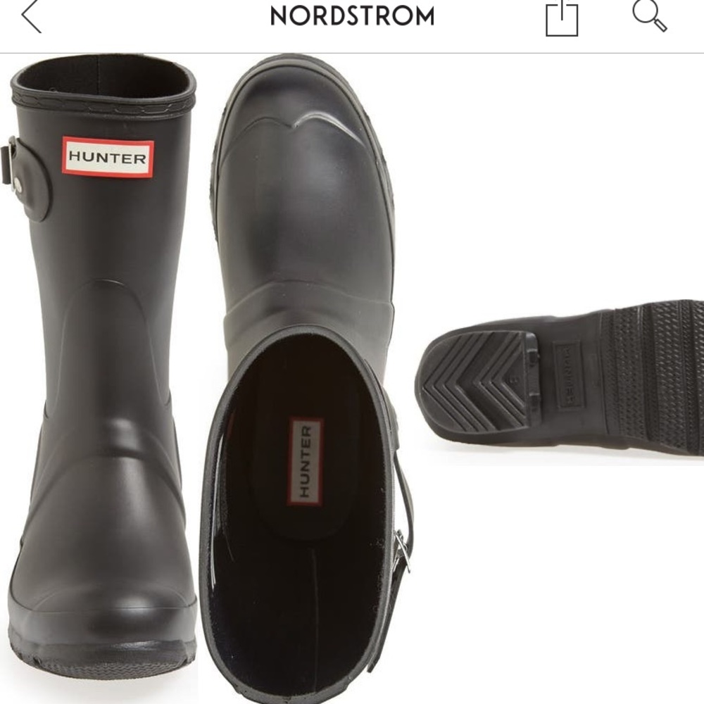 Hunter original short rain boots in navy!